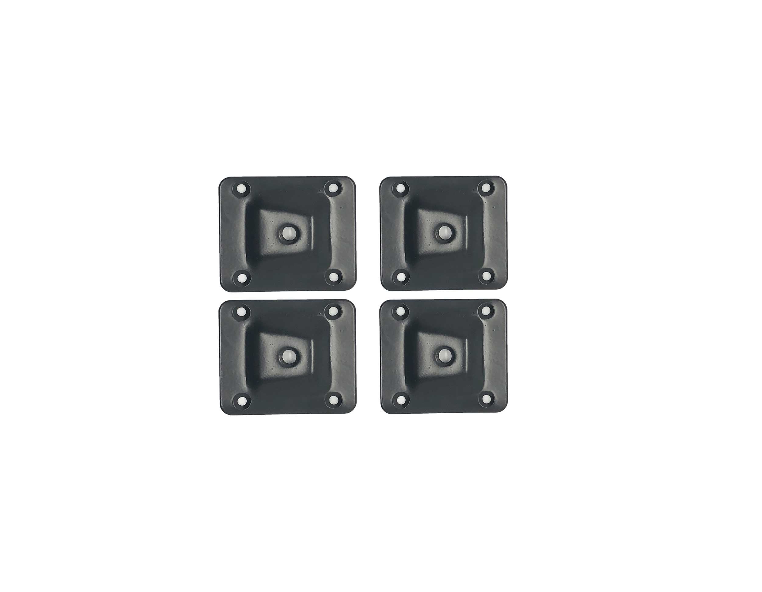 4 Black angled metal furniture leg mounting plate strong and Etsy