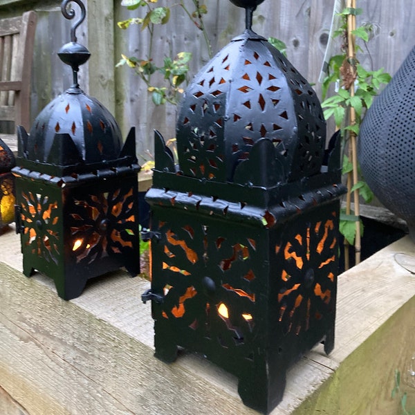 Large Classic Moroccan Candle Lantern  - Comes in 4 sizes - Authentic Handmade Metal Lantern handmade in Marrakesh - Fair Trade