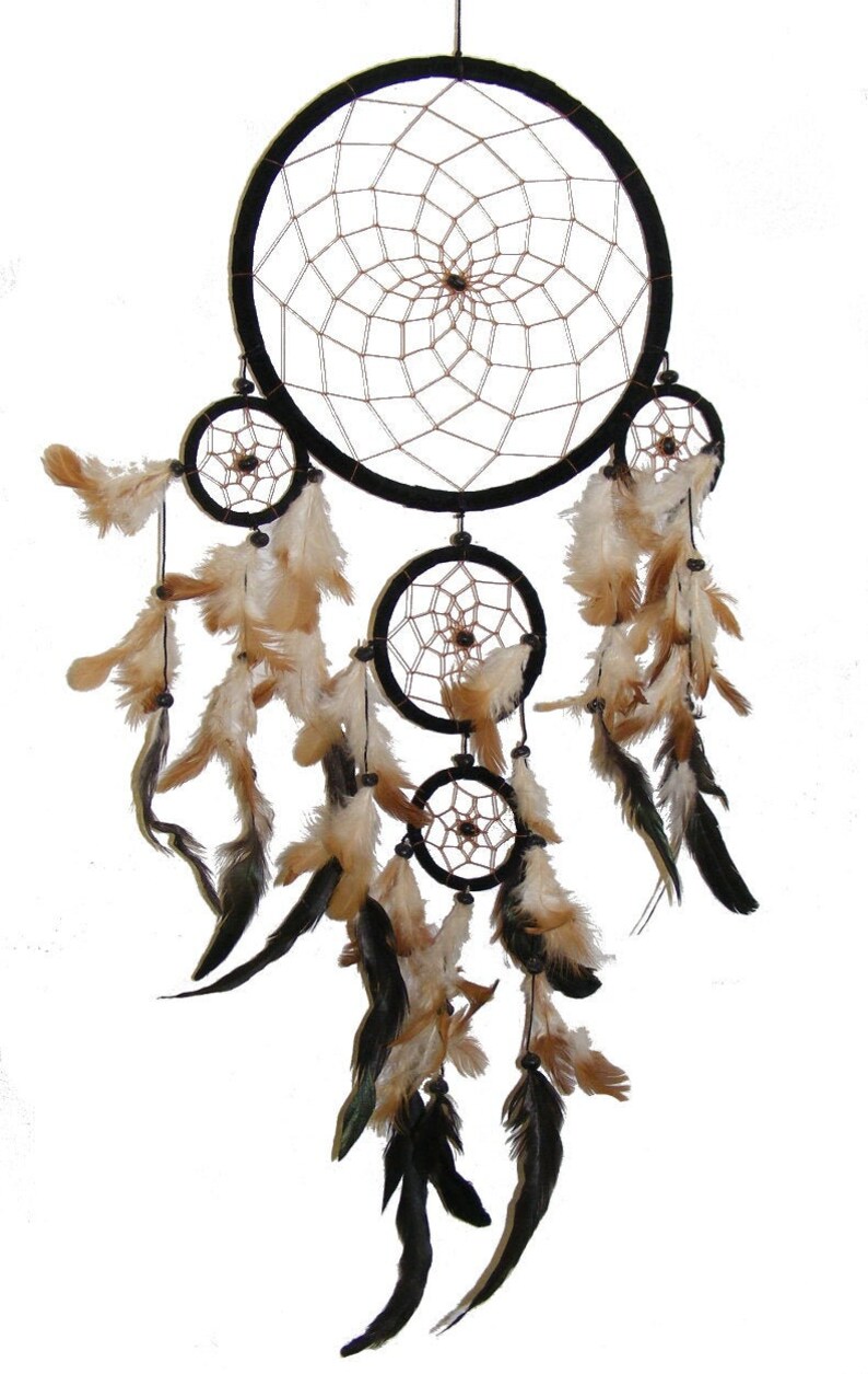 Beautiful Extra Large Black Native American Style Dreamcatcher Fair Trade