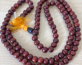 Authentic 108 Rosewood Bead Mala Prayer Beads  from Kathmandu - Fair Trade