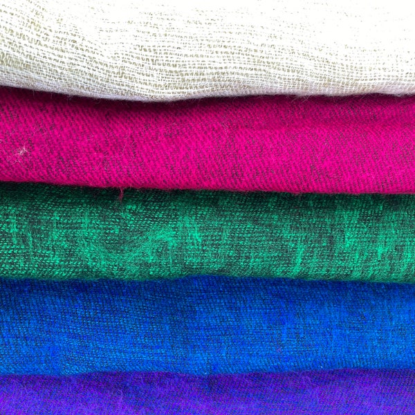 Yak Wool Shawls / Blanket / Meditation Shawl / Wrap - Beautiful  Soft Handloom Colourful Shawls from Nepal - Fair Trade