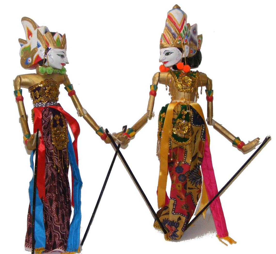 Large Rama and Sinta Wayang Golek Rod Puppets Genuine - Etsy