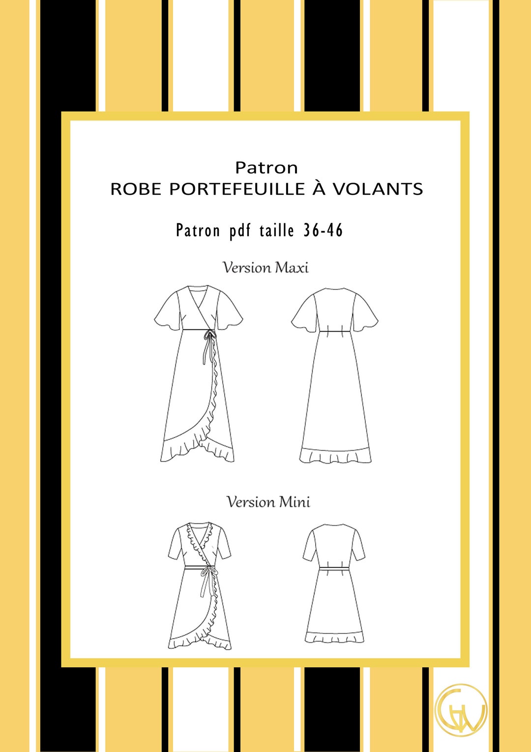 Ruffled Robe Pattern Ruffled Wrap Dress Pattern - Etsy