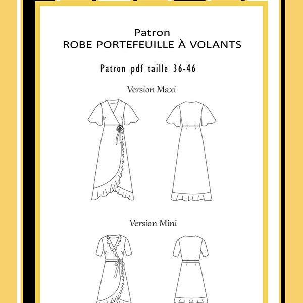 Patron Robe Portefeuille à Volants