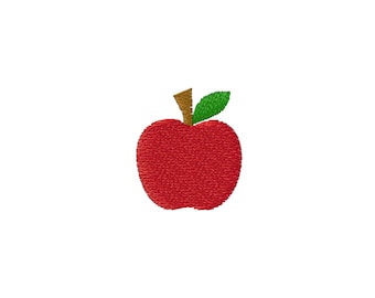 Mini Apfel Stickdatei - 3Größen - SOFORTIGER DOWNLOAD