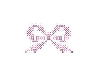 Mini strik kruissteek borduurpatroon voor de borduurmachine - 4 maten - DIRECTE DOWNLOAD - Borduurbestand