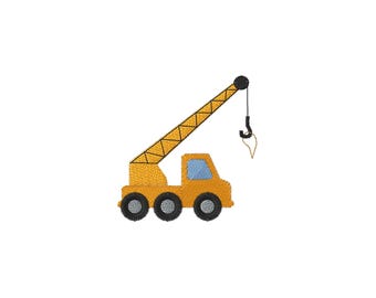 Mini Crane Truck Machine Embroidery Design- 4Sizes - INSTANT DOWNLOAD