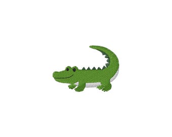 Mini krokodil machineborduurpatroon - 4 maten - DIRECT DOWNLOADEN - Borduurbestand
