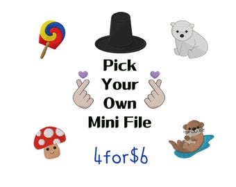 Mini Pick Your Own Embroidery Design Bundle Machine Embroidery Designs – Choose 4Designs