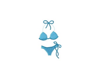 Mini Bikini Machine Embroidery Design- 3Sizes-INSTANT DOWNLOAD - Embroidery File