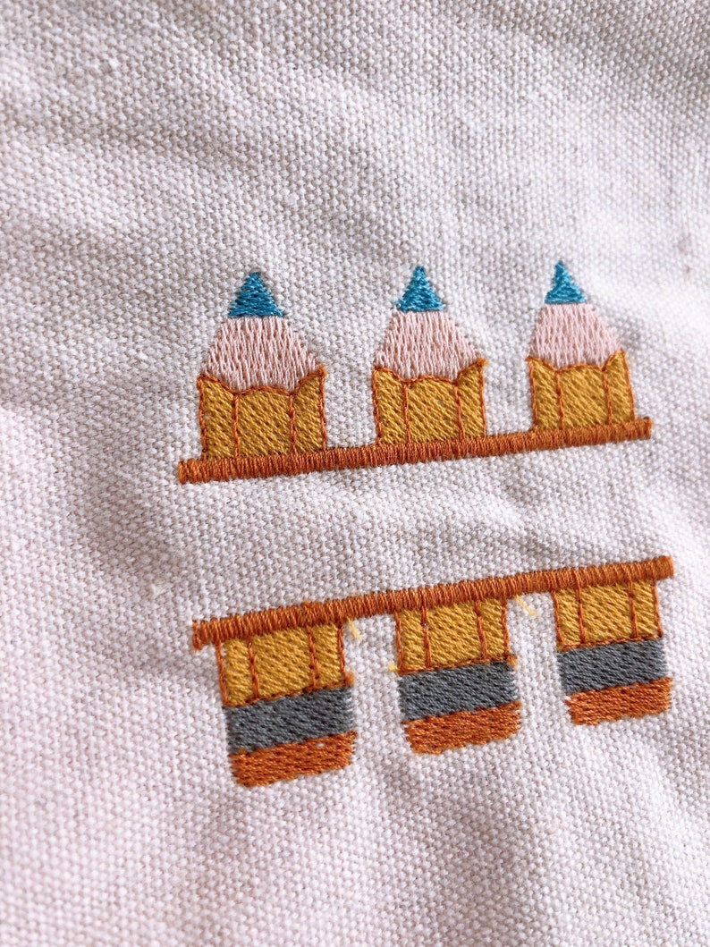 Pencil Split Machine Embroidery Design 5sizes INSTANT Etsy