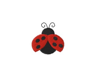 Mini Ladybug Machine Embroidery Design - 4Sizes - INSTANT DOWNLOAD - Embroidery File