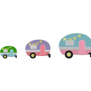 Mini Camper Machine Embroidery Design - 3 Sizes - INSTANT DOWNLOAD