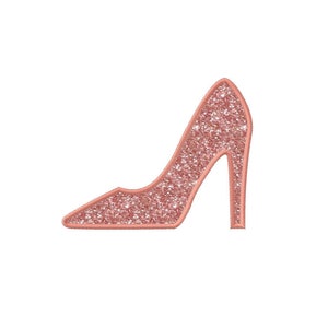 High Heel Applique Machine Embroidery Design -3 Sizes -INSTANT DOWNLOAD