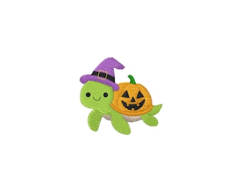 Mini Halloween Schildpad Borduurpatroon voor de Borduurmachine - 4 Maten - DIRECT TE DOWNLOADEN