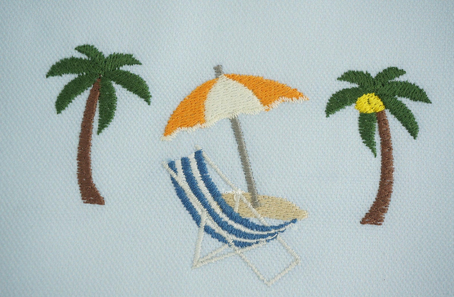 Mini Beach Umbrella Machine Embroidery Design4 Sizesinstant Etsy