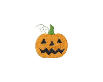 Mini Halloween Pumpkin Machine Embroidery Design - 3Sizes - INSTANT DOWNLOAD - Embroidery File