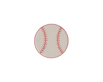 Mini Baseball Machine Embroidery Design - 4Sizes - INSTANT DOWNLOAD - Embroidery File