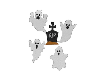 Mini borduurpatroon 'Maak je eigen spook' - 3 maten - DIRECTE DOWNLOAD - Borduurbestand