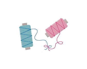Mini Spools of Thread Machine Embroidery Design - 3Sizes - INSTANT DOWNLOAD - Embroidery File