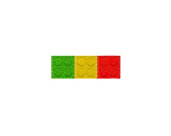 Mini Building Blocks Machine Embroidery Design - 4Sizes - INSTANT DOWNLOAD - Embroidery File