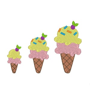 Mini Blaubeer Eistüte Maschinenstickerei Design-INSTANT DOWNLOAD