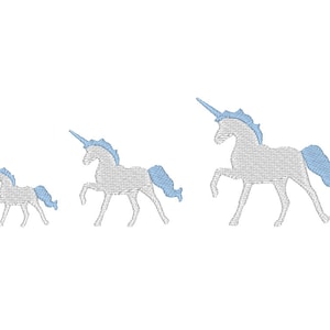 Mini Unicorn Machine Embroidery Design - INSTANT DOWNLOAD- 3sizes