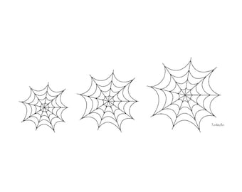 Mini Spider Web Machine Embroidery Design-3 Sizes-INSTANT DOWNLOAD