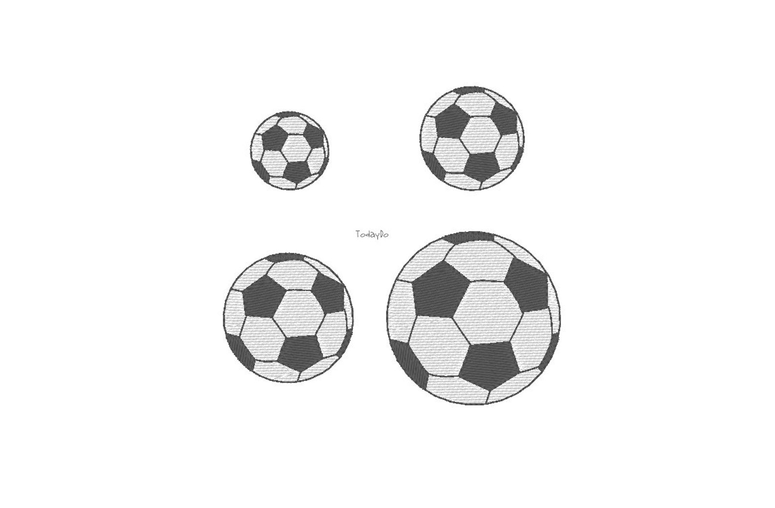 Mini Soccer Ball Machine Embroidery Design4 Sizesinstant Etsy