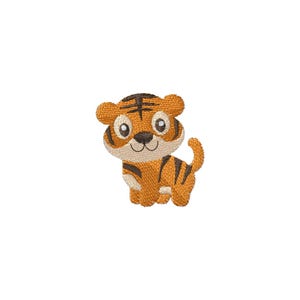Motif de broderie machine Mini Tigre - 3 tailles - Téléchargement instantané - Fichier de broderie