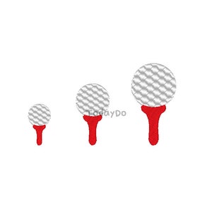Mini Golf Ball Embroidery Design-3 Sizes-INSTANT DOWNLOAD