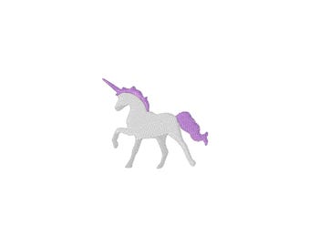 Mini Unicorn Silhouette Machine Embroidery Design - 3Sizes - INSTANT DOWNLOAD - Embroidery File