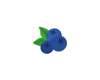 Mini Blueberries Machine Embroidery Design - 4Sizes - INSTANT DOWNLOAD - Embroidery File