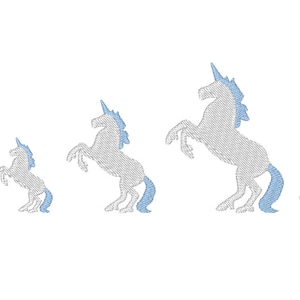 Mini Unicorn2 Machine Embroidery Design - INSTANT DOWNLOAD- 3sizes