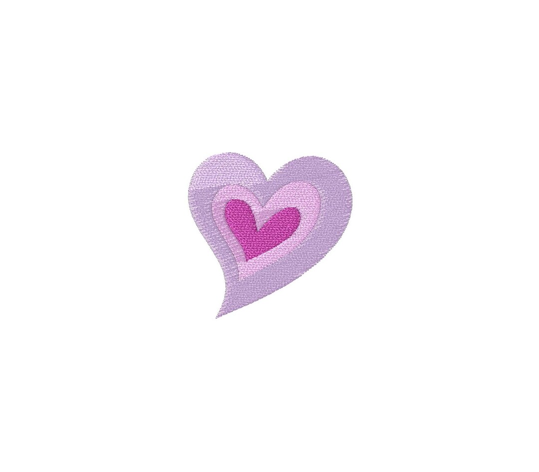 Mini Rainbow Heart Machine Embroidery Design - 3sizes - INSTANT ...