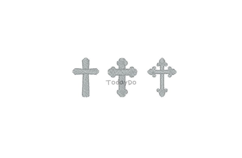 Mini christian cross machine embroidery design3  etsy