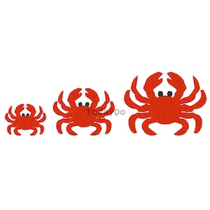 Mini Crab Machine Embroidery Design-3 Sizes-INSTANT DOWNLOAD