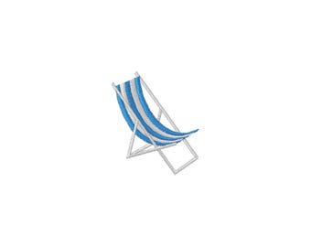 Mini Beach Chair Machine Embroidery Design - 4Sizes - INSTANT DOWNLOAD - Embroidery File