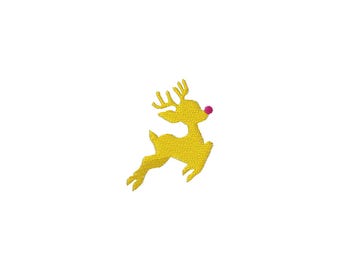 Mini Reindeer Silhouette Machine Embroidery Design - 3Sizes - INSTANT DOWNLOAD - Embroidery File