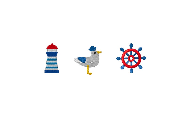 Mini Sea Set ( Mini Light House, Seagull, Ship Wheel )Machine E Mini Sea Set ( Mini Light House, Seagull, Ship Wheel )Machine E