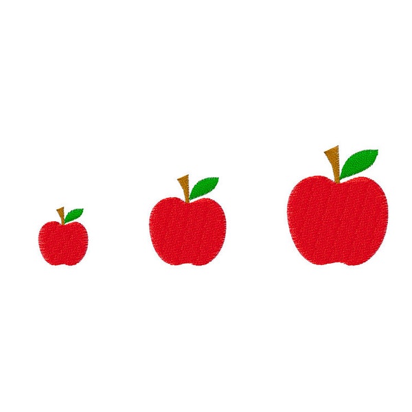 Mini Apple Machine Embroidery Design-3 Sizes-INSTANT DOWNLOAD