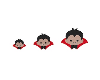 Mini Dracula Machine Embroidery Design-3 Sizes-INSTANT DOWNLOAD