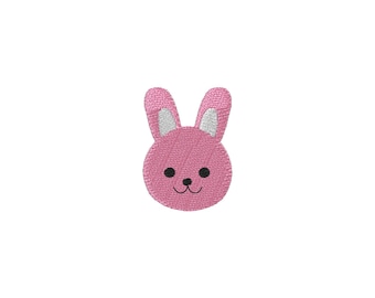 Mini Bunny Head Machine Embroidery Design - 3Sizes - INSTANT DOWNLOAD - Embroidery File