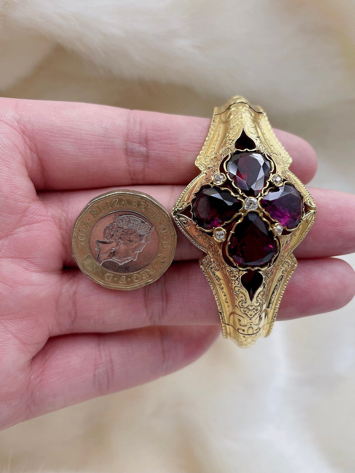 Late Victoria Gold Bangle Etsy UK