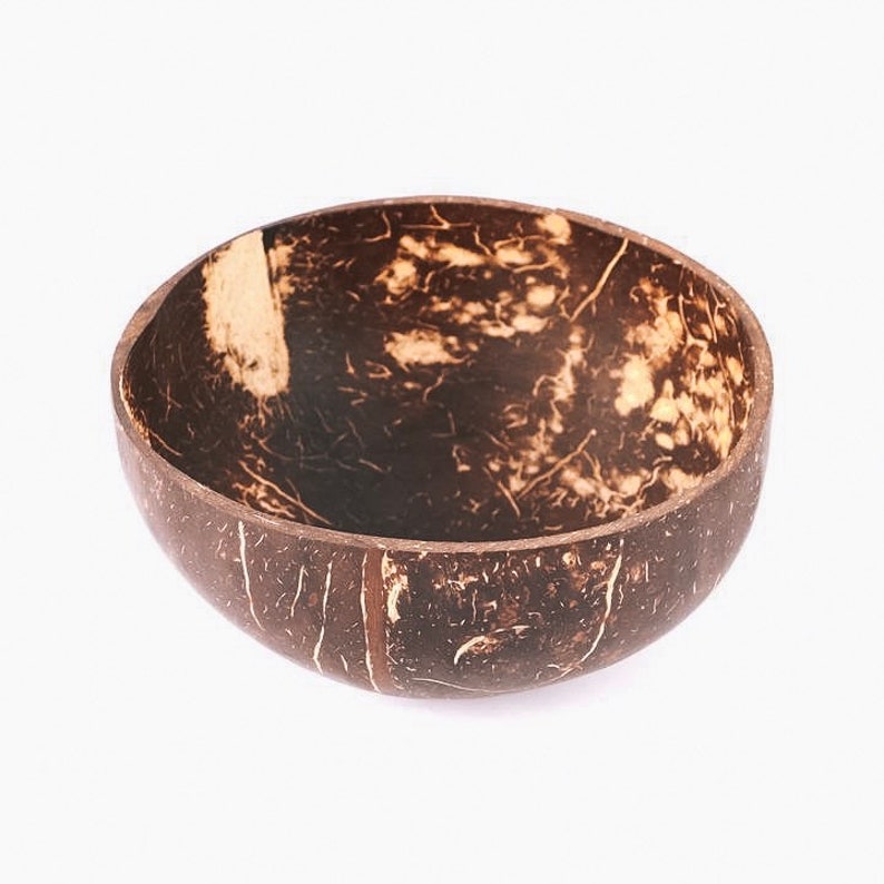 2 Coconut Bowls With Wooden Fork and Spoon Coconut Bowls Set Etsy