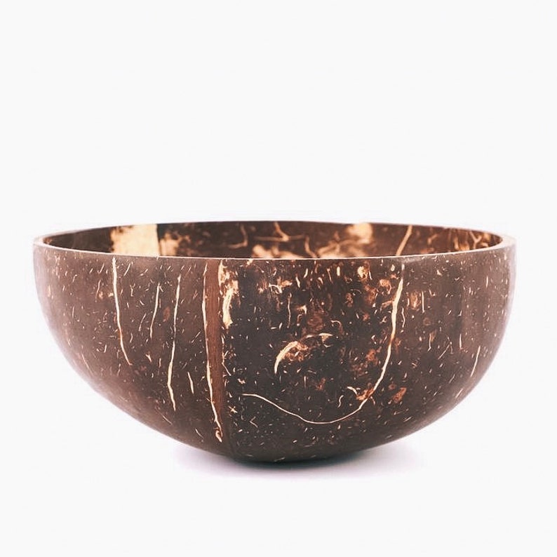 2 Coconut Bowls With Wooden Fork and Spoon Coconut Bowls Set Etsy