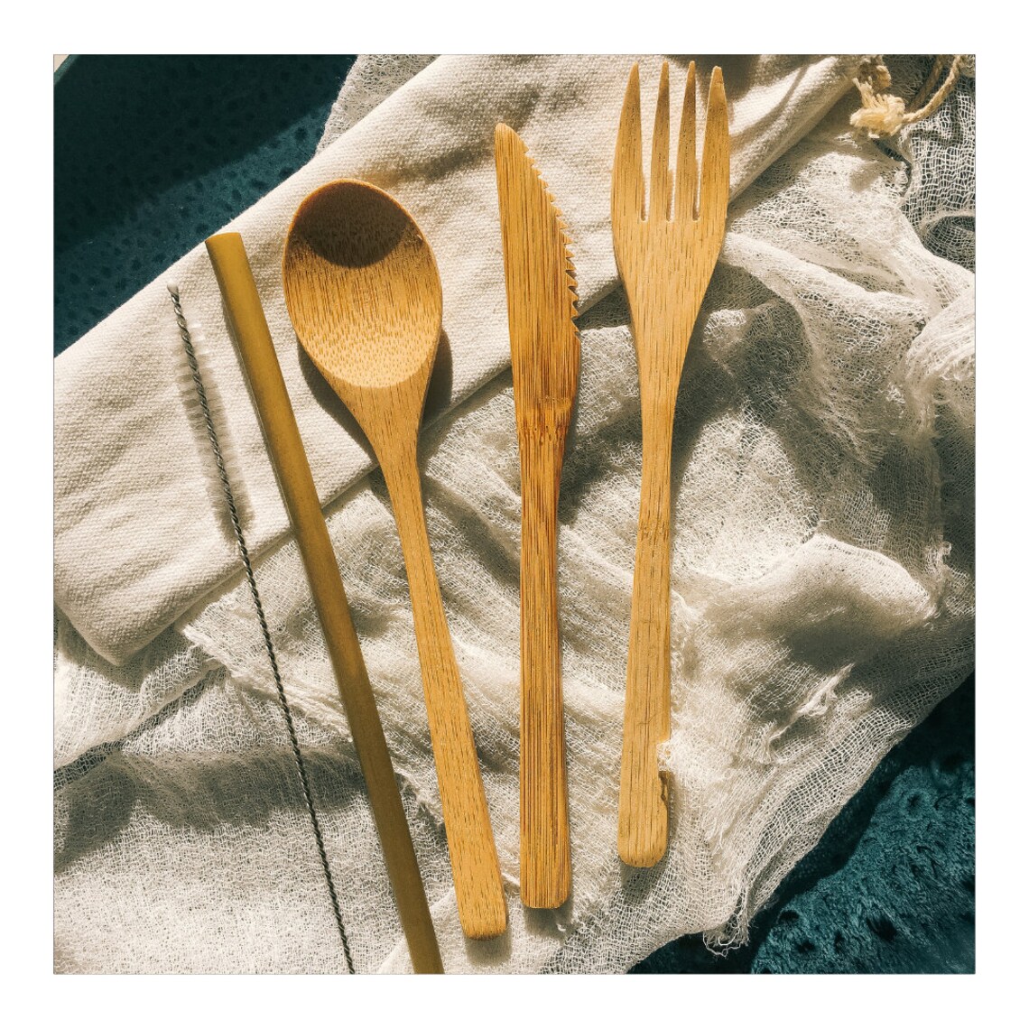 Reusable Bamboo Cutlery Set Bamboo Cutlery Set Zero Waste Etsy