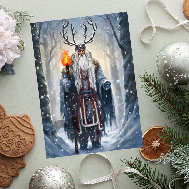 Pagan Yule Card, Pagan Christmas Card, Yule Cards, Winter Solstice