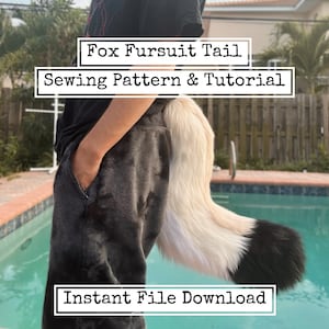 Fox Fursuit Tail Sewing Pattern and Tutorial