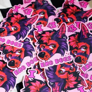 I &lt;3 Emo Dogs  Sticker